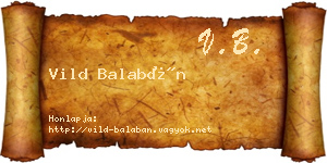 Vild Balabán névjegykártya