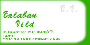 balaban vild business card